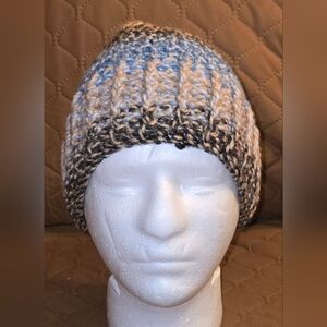 Hand.ade Cozy Knit Beanie - Black, Blue and Gray